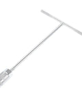 Heavy Duty T Handle Socket Wrench For Motorcycle And Atv Bolts, silver steel construction with T grip for quick repairs.