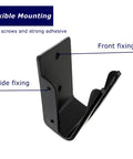 Universal Barcode Scanner Holder Wall Mount Bracket for Most Scanners, rugged industrial-grade plastic, showing front and side fixing.