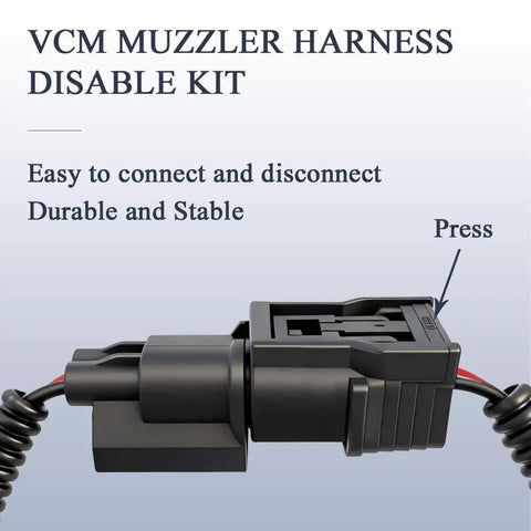VCM Muzzler Disable Kit connector highlighting durability and ease of use for Plug N Play Vcm Bypass Harness And Muzzler Disable Kit For 3.5L V6 Engine.