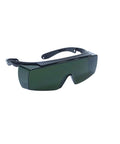 Heavy Duty Laser Safety Glasses For Handheld Welding And Fiber Laser Use Badass Eye Armor in black with OD8 lenses for protection.