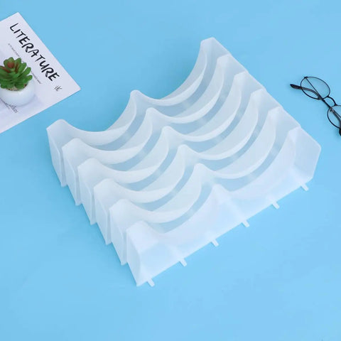 Straight Up Essential Six Piece Bra And Underwear Storage Box With Smart Compartment Layout For Your Closet To Keep All Your Favorite Lingerie Tidy And Totally Flawless, clear plastic organizer with slots.