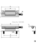 Technical drawing of Heavy Duty Electric Switchgear Box Control Panel Enclosure Door Hinges Built Like A Tank Automation Equipment Hardware.