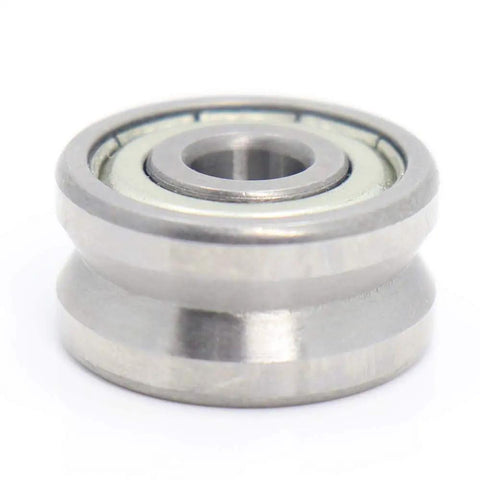 Lv62010ZZ Double Shielded Roller Bearing 6X20X10mm V Groove Pulley Wheel For Linear Guide Rails showing smooth steel surface.