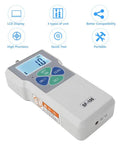 Pro Grade Workhorse Digital Force Gauge Portable Push Pull Tester Meter With 100N Range showing big LCD display and control buttons.