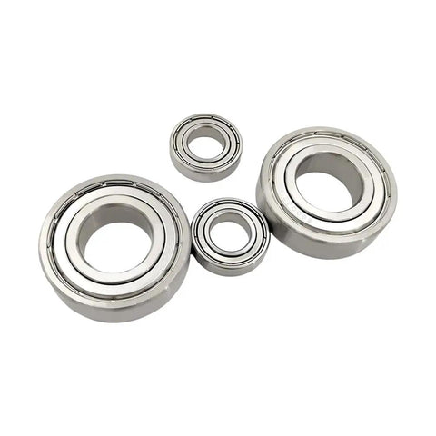 Rock Solid 304 Stainless Steel Deep Groove Ball Bearings Built Tough With Double Metal Seals For Wet Shop Floors And Power Tools Smooth Operation Killer Corrosion Resistance 90X160X30mm, group of four ball bearings.