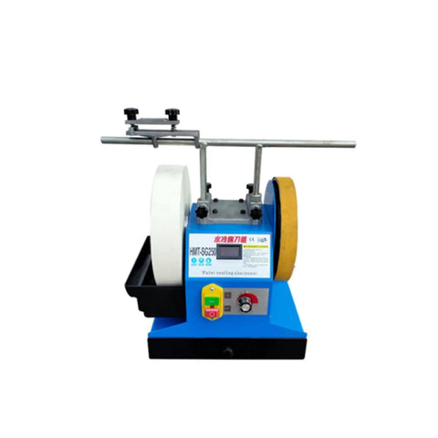 Wet And Dry Stone Grinder For Home Workshop 370W Desktop Polishing And Grinding Machine With 250Mm Wheel Front View