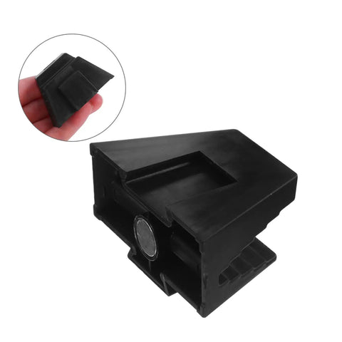 Close-up view of Modular Wrench Organizer Rack 12-Piece Plastic Tool Storage Tray, showing durable black plastic construction.