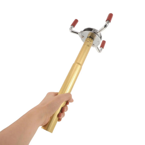 Top Grade Smoke Transducer Assembly Tool For High Ceilings With Rugged Aluminum Alloy Grip in hand for easy sensor removal.
