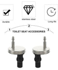 Premium Quick Release Toilet Seat Hinge Kit With Top Mount Hardware Includes Screws And Nuts For Standard Toilets with 2 stainless steel hinge clips