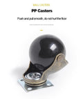 Sick Vintage Antique Brass Ball Caster Wheels Smooth As Butter Rolling Furniture Glides 2 Inch Locking Brake detail view