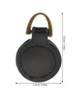 Top Level Black Aluminum Zipper Pull Tabs For Backpacks And Travel Luggage Smooth Glide Heavy Duty Replacement Hardware. Black round pull tab with brass loop.