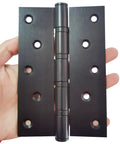 Rock Solid Heavy Duty Stainless Steel Ball Bearing Door Hinges 6 Inch Square Frame For Interior Or Exterior Wood Doors, black, close-up view in hand.