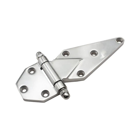 Top Shelf 304 Stainless Steel Door Hinges Industrial Heavy Duty Commercial Hardware polished hinge close-up view.