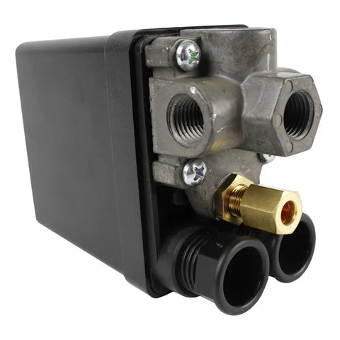 Tough As Nails Aftermarket Pressure Switch For Air Compressors 95 To 125 Psi with four ports and adjustable control.