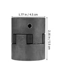 3 Piece L Jaw Coupling Set For CNC Featuring Flexible Spider Insert With Heavy Duty Torque Transfer, 1.77 in x 2.16 in.