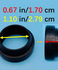 Top Shelf Washer Bearing Seal Kit Fits Kenmore Maytag Whirlpool Magic Chef Admiral Amana Estate Inglis Jennair KitchenAid Washing Machine Repair 285203 470615 Ah334447, showing dimensions and side view.