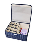 Kick Clutter To The Curb With This Hella Tough Waterproof Oxford Cloth Underwear Storage Box featuring 13 roomy grids filled with colorful underwear.