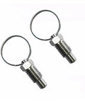 Bulletproof Stainless Steel Spring Plunger Pins Two Piece Kit M10 By Twenty Millimeter with pull ring for heavy duty rig building.