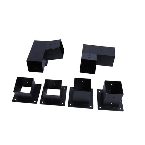 Three Way Slanted Roof Pergola Mounting Bracket Kit For Wood Beams Elevated Outdoor Stand For Yards Parks Backyards Easy Install With Pre Drilled Holes And Included Screws Ideal For Canopies Carports And Small Gazebos