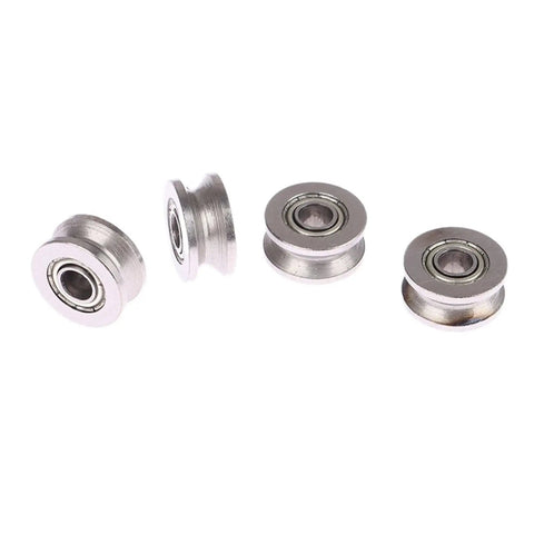 4 V624ZZ V Groove sealed ball bearing track rollers for sliding doors and cabinets, precision crafted for smooth operation.