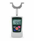 Portable Digital Handheld Dynamometer For Grip Strength Testing And Muscle Endurance Tracking With Dead On Accuracy, displays grip force reading.