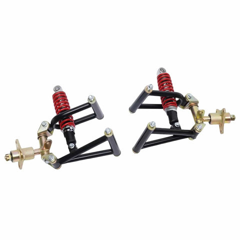 Front Suspension Swingarm Assembly Kit For ATV Quad Go Kart 220mm Upper And Lower Swing Arms With Shock Upgrade Heavy Duty Front End