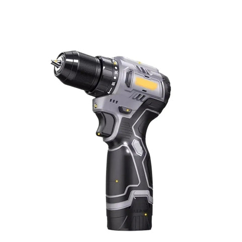 Heavy Duty Cordless Electric Drill and Mini Screwdriver With Rechargeable Lithium Battery Compact Power Driver Tool For Rapid Home Repairs and Quick Diy Tasks Hella Reliable Operation Guaranteed, side view showing compact design.