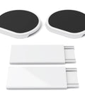 No Stress Lazy Susan Revolution Expansion Pack Dark Gray with two black non-slip trays and two straight white tracks.