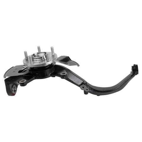 Front Four Piece Drivetrain Refresh Kit Delivering Heavy Duty Wheel Bearing Hub Assemblies Paired With Bulletproof CV Axle Shafts Stress Free Swap Fit For Mercury Milan V6 Rigs, showing a black steel hub assembly.