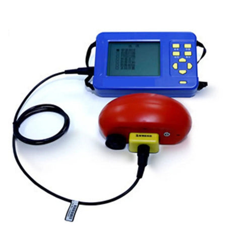 Heavy Duty Stud Finder And Wall Scanner With Concrete Rebar Detector and Cover Thickness Tester featuring digital display and red probe.