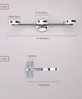 Front and side view of 3 Light LED Vanity Sconce For Bathroom Mirror Up Down Chrome Wall Lights 21.26 Inch Long 4000K setup.