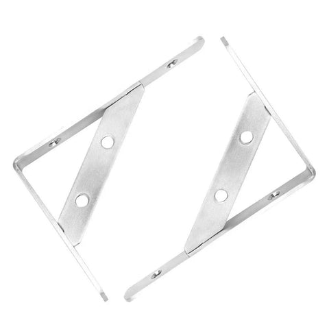 Sturdy Stainless Steel Triangular Shelf Bracket Right Angle Wall Mount For Kitchen Bathroom Garage Storage Heavy Duty Beefy Shelf Support 15 X 10.5 X 1.9 cm Durable Table Bracket