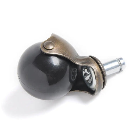 4Pcs Antique Bronze Swivel Caster Wheels Featuring Slick Rolling Motion Hardcore Furniture Casters And No Sweat Office Chair Upgrades For Tables And Storage Carts, black ball caster with bronze hardware.