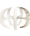 Front view of Five Blade Lantern Style Vertical Wind Turbine Generator 600W 12V with nylon fiber construction.