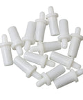 Heavy Duty Spring Loaded Shutter Pins And Tilt Rod Louvers Staples Complete 100 Piece Window Repair Kit For Fixing Damaged Plantation Shutters No Sweat, white plastic pins.