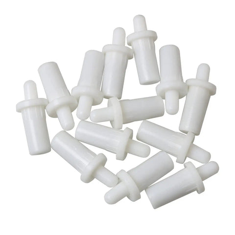 Heavy Duty Spring Loaded Shutter Pins And Tilt Rod Louvers Staples Complete 100 Piece Window Repair Kit For Fixing Damaged Plantation Shutters No Sweat, white plastic pins.