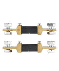 Heavy Duty DC External Shunt Resistor Badass Ammeter Adapter featuring brass construction and two terminals for 300A 75mV signal.
