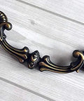 Top Shelf Vintage Style Bail Drawer Pull In Antique Brass With Gold Accent For Kitchen Cabinets And Dressers Built Like A Tank Rock Solid Zinc Alloy Weekend Home Upgrade Ready To Install, 5 inch zinc alloy handle.