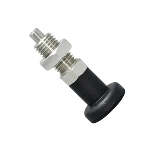 Badass Stainless Steel Self Locking Knob Plunger With Rad Spring Return Design M12 size for precise positioning and locking.
