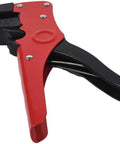 Heft Up Your DIY Game With This Badass Manual Wire Strippers And Pliers Set Featuring High Carbon Steel Blades For Effortless Electrical Wire Cutting And Precision Stripping Tasks Around The House Or Job Site. Red and black wire stripper tool for precise stripping and cutting.