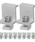 Rock Solid Heavy Duty Aluminum Solar Panel Clamps 12 Piece Set with M8x25 hex screws for secure solar installation.
