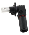 Solid Snag M8 Battery Connector Pair For EV Storage With Two Hundred Amp Surge Guard angled view showing black nylon and metallic terminal.