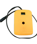Compact Cordless Mini Bench Grinder Equipped With Twin Heavy Duty Wheels And Seamless 2000 To 6000 RPM Adjustments For Badass Metal Sharpening And Fine Polishing On The Fly - yellow device with cable.