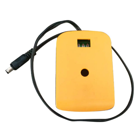 Compact Cordless Mini Bench Grinder Equipped With Twin Heavy Duty Wheels And Seamless 2000 To 6000 RPM Adjustments For Badass Metal Sharpening And Fine Polishing On The Fly - yellow device with cable.