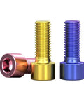 M3 And M4 Hex Socket Cap Screws Flanged With Serrated Teeth Titanium Bronze Finish 20 Millimeter diverse colored titanium screws