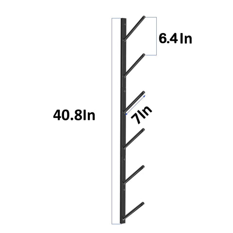 Heavy Duty Skateboard Wall Mount Rack For Your Rad Longboard And Snowboard Stash Solid Carbon Steel Hanger with dimensions 40.8in by 6.4in.