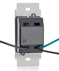 Back view of Trimatron Rotary Ceiling Fan Speed Control Switch 5A Full Range Variable Speed Single Pole Model 6616W with wiring connections.