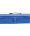 Badass Heavy Duty Iron Toolbox With Secure Lock And Reinforced Cross Punched Base 24 Inch multifunctional tool chest in blue.