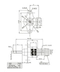Technical drawing of 5V 6V Precision Stepper Linear Actuator with Telescopic Screw Shaft, 10mm Size, 6mm Stroke for DIY CNC Projects