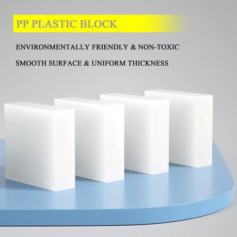 Premium Heavy Duty PP Plastic Support Pads 400X400MM Anti Vibration Shim Plates For Furniture And Machinery Leveling Blocks on blue surface.